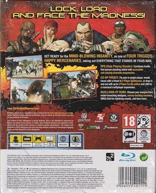 Borderlands - med papsleeve - PS3 (B Grade) (Genbrug)